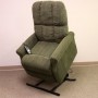 power lift recliner in sage green in lifted position